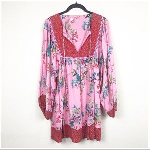 Johnny Was Malakye floral popover dress XS